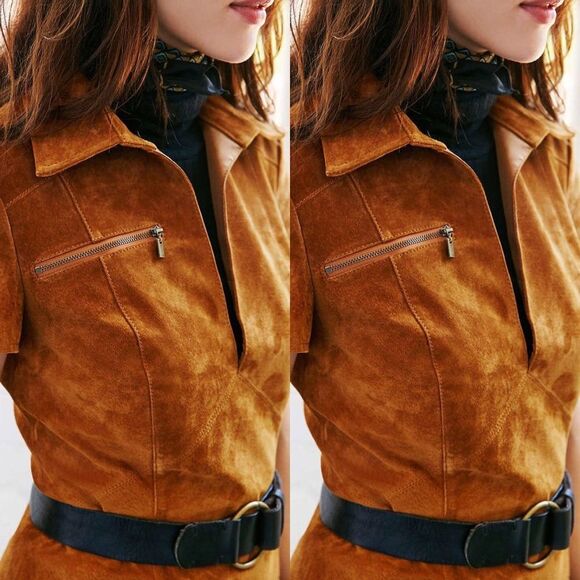 Urban Outfitters Ecote Halliwell Suede Shirtdress - Picture 3 of 7